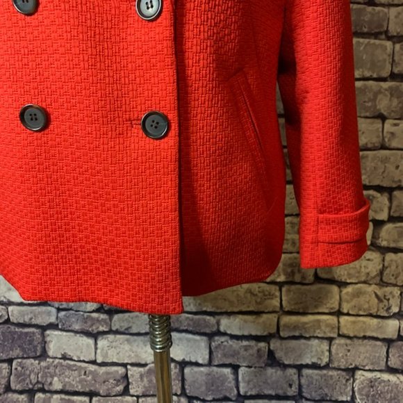 Talbots Red Double Breasted Jacket Size 12P - Picture 3 of 9